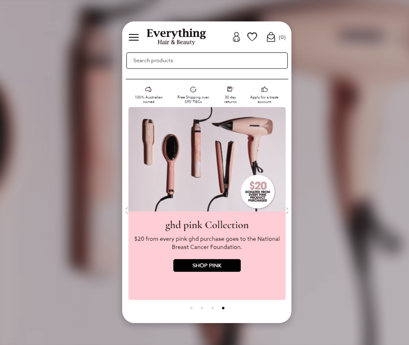 Case study e-commerce website redesign Everything Hair & Beauty mobile friendly