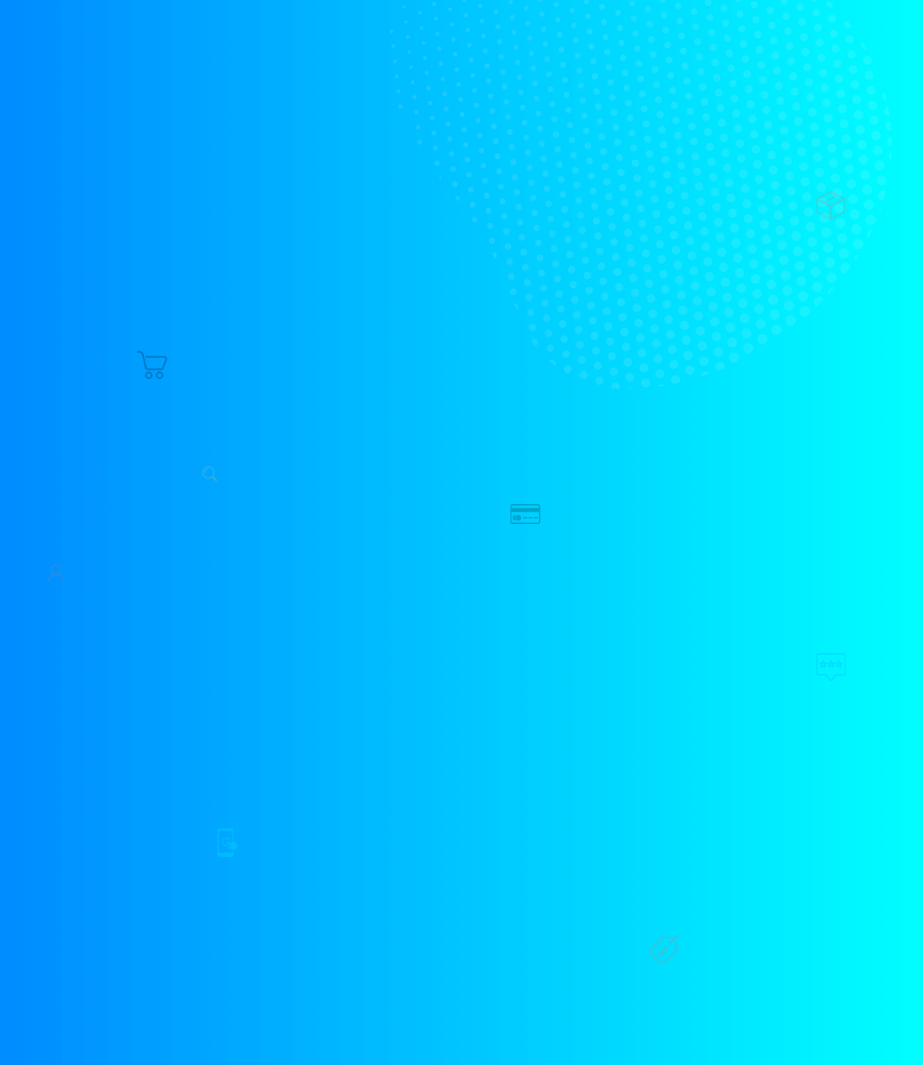 Rainstorm Studio banner featuring ecommerce and design icons : representing our focus on building high-converting online stores for Australian brands