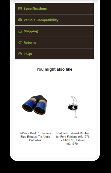 Mobile-friendly policy tabs keeping important information accessible