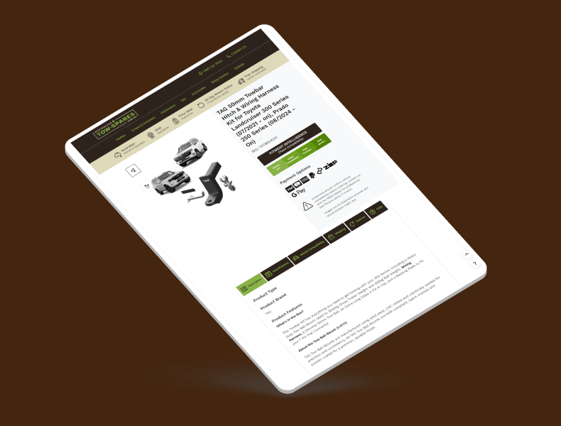 Tablet view showing balanced layout and easy-to-read product details