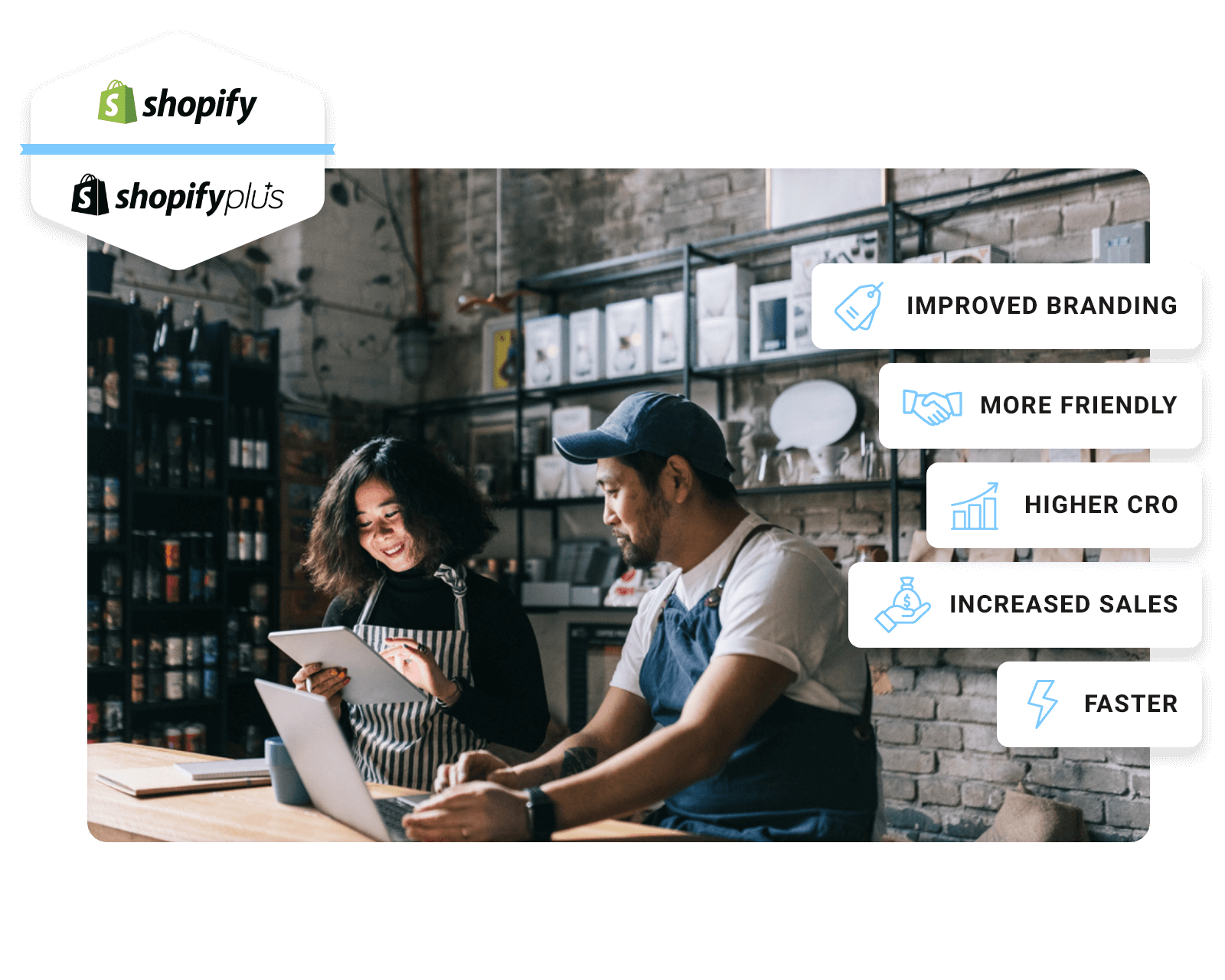 Confident business owner with a high-performing Shopify store, redesigned for speed, conversion, and stronger sales results.