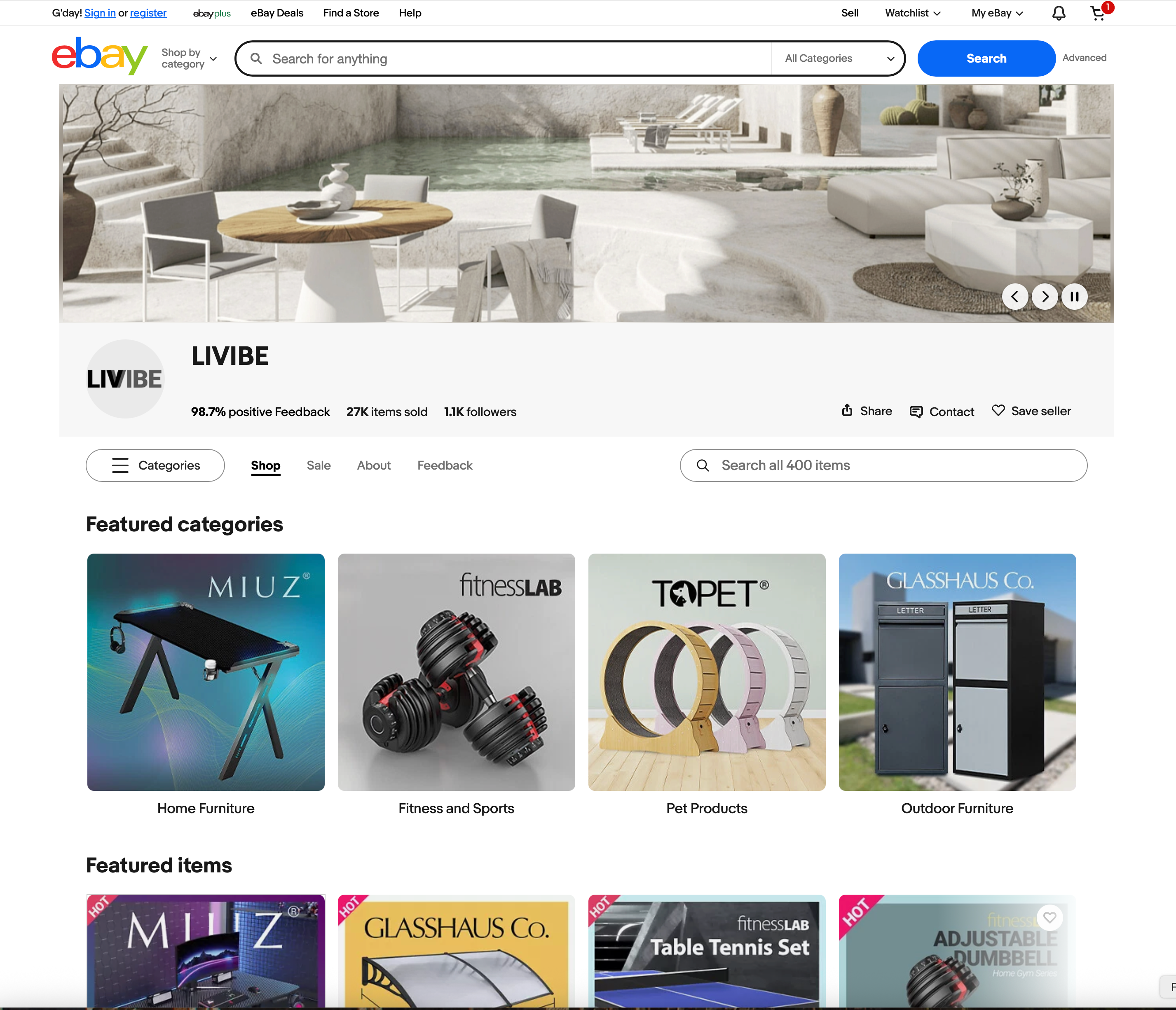 Livibe eBay listing template showing visual product sections, clear specifications, and mobile-friendly layout