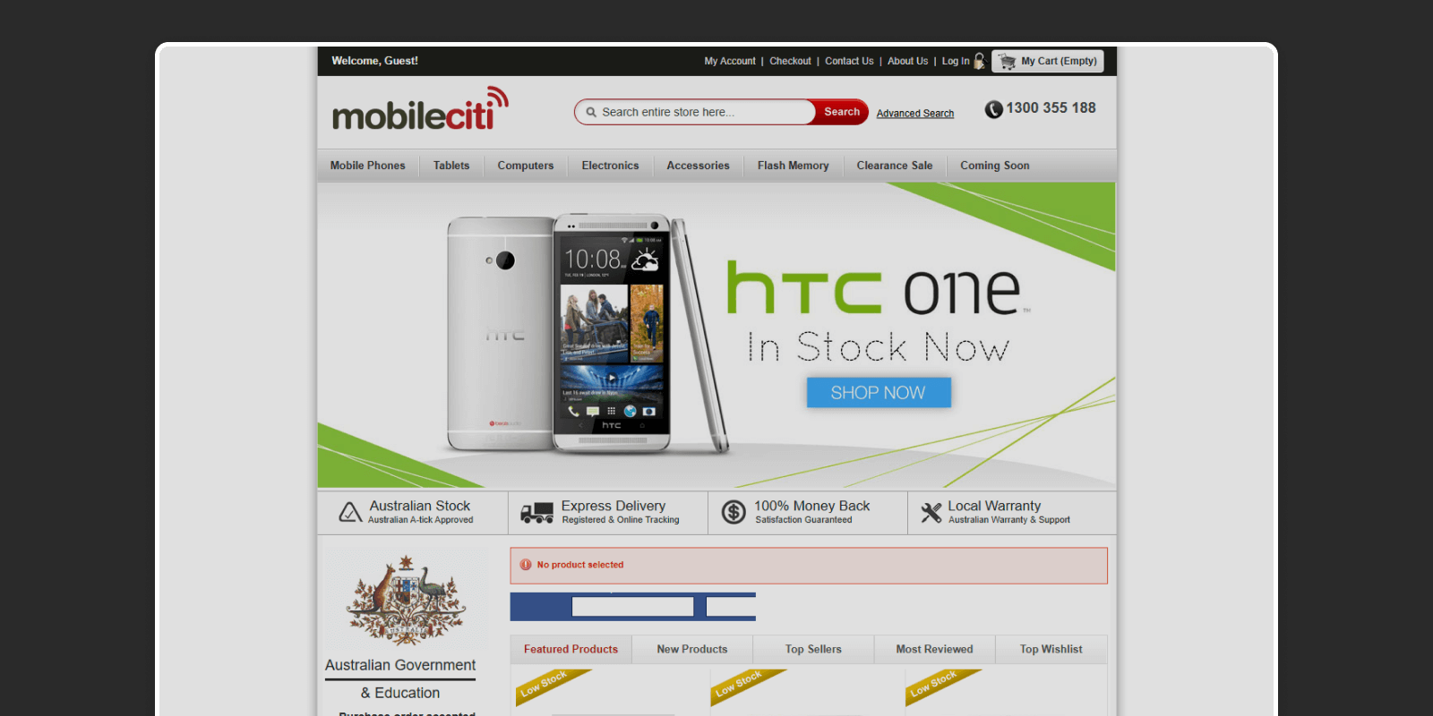Mobileciti’s old website before redesign showing a clunky, non-responsive layout that required frequent technical fixes