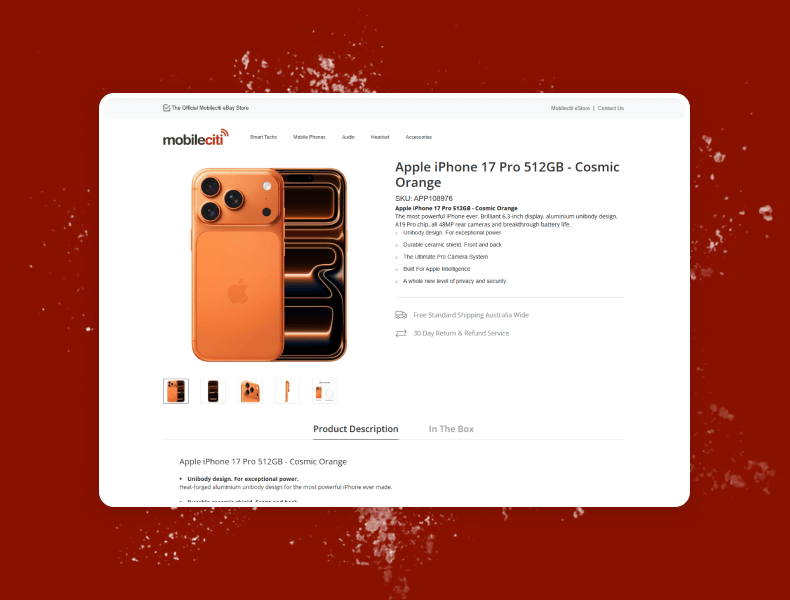 Clean product gallery with clear images and highlights that make browsing fast and intuitive