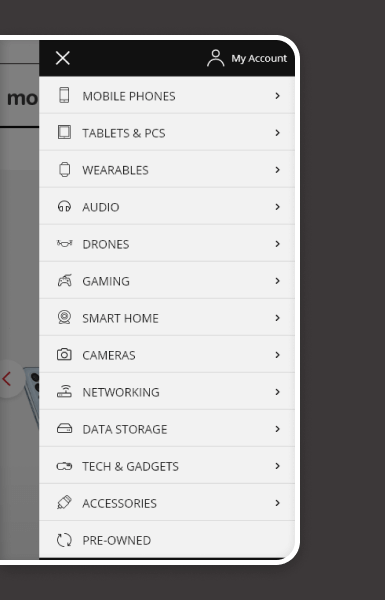 Mobileciti mobile and tablet views demonstrating a fully mobile-optimised design that delivers a smooth shopping experience and boosts conversions across devices