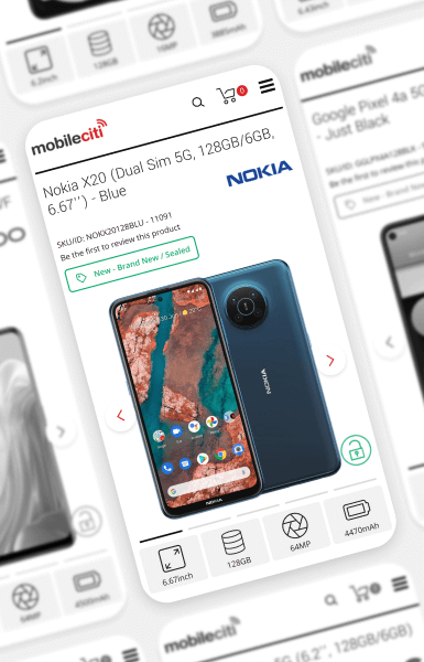 Mobileciti mobile and tablet views demonstrating a fully mobile-optimised design that delivers a smooth shopping experience and boosts conversions across devices