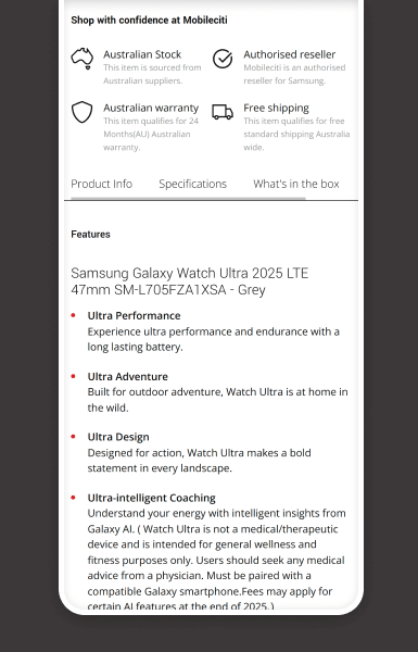 Mobileciti mobile and tablet views demonstrating a fully mobile-optimised design that delivers a smooth shopping experience and boosts conversions across devices