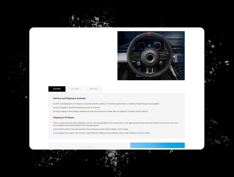 Organised policy and information sections integrated seamlessly into the layout