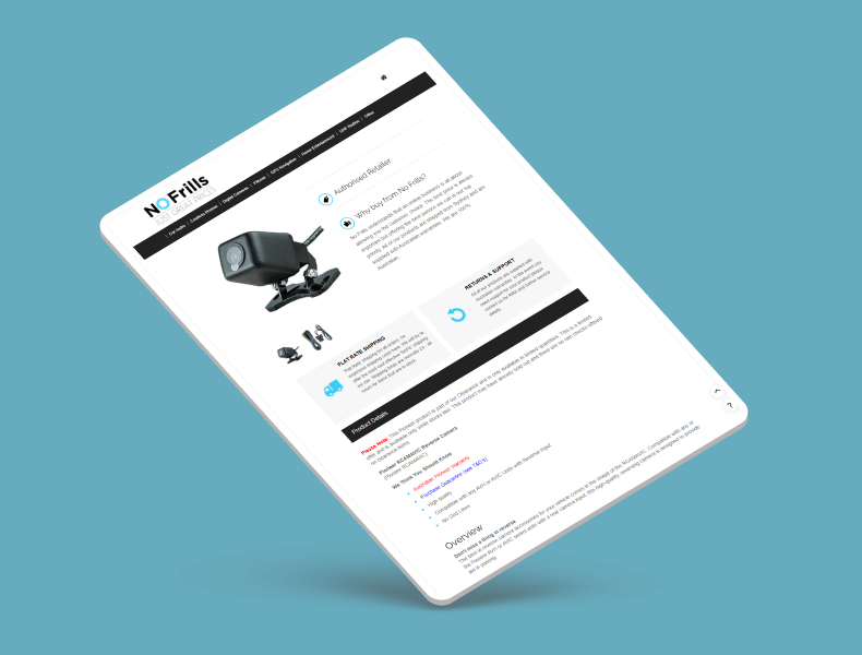 Tablet view showing clean spacing and strong visual hierarchy