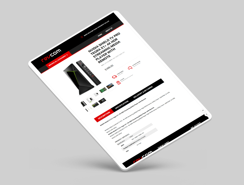 Tablet layout showing balanced spacing and easy-to-read product information