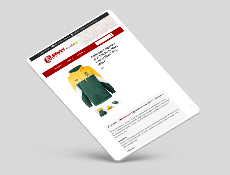 Tablet view showing balanced spacing and readable product content