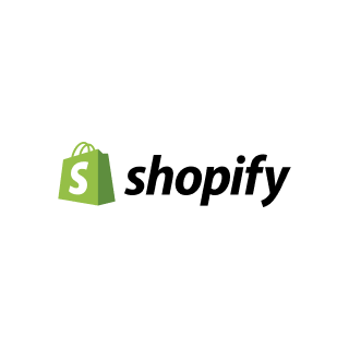Shopify logo, we design and build ecommerce stores on the Shopify platform