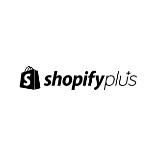 Shopify Plus logo, enterprise-level ecommerce solutions with custom design and scalability