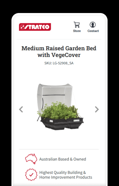 Mobile product gallery with clear images and key details visible at a glance