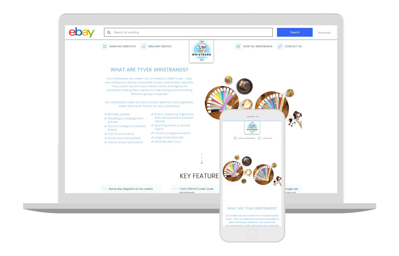 The Wristband Co. eBay listing template