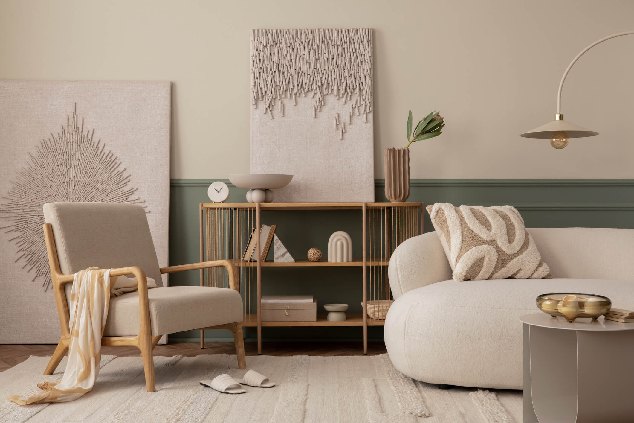 Hero banner for Thursday Living Shopify migration service portfolia, featuring a modern living room with stylish home décor and gifts, highlighting the brand’s redesign and improved online store