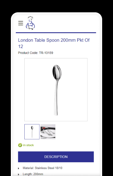 Mobile product gallery with clear imagery and key details visible at a glance