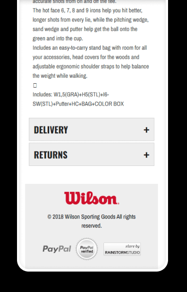 Mobile-friendly policy tabs that keep shipping and warranty info easy to access