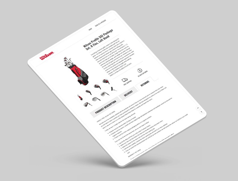 Tablet view showing clean spacing and strong visual hierarchy