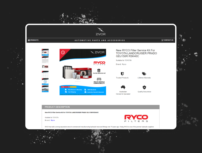Product gallery with clear imagery supporting confident product evaluation