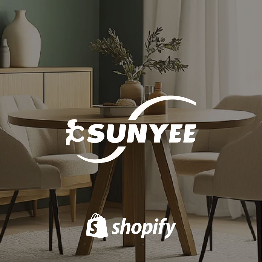 Portfolio thumbnail for Sunyee International Shopify store redesign showcasing a modern mega-store layout with improved navigation and mobile-friendly design