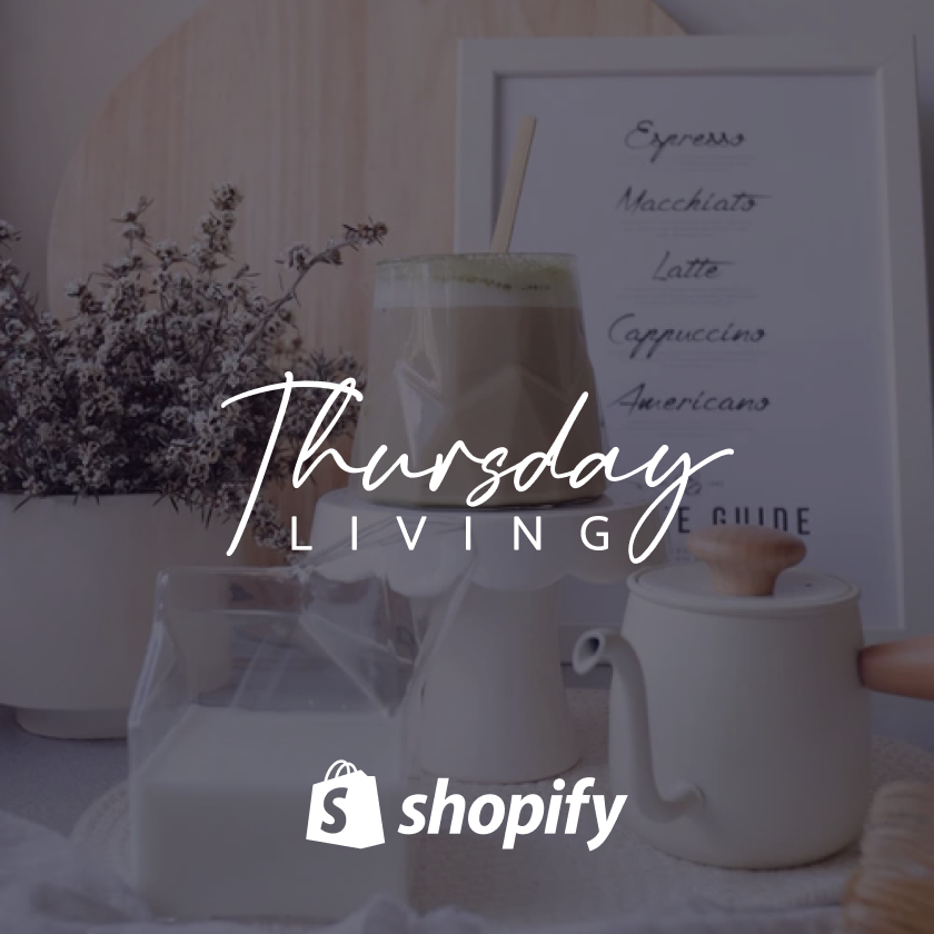 Thumbnail image for Thursday Living Shopify migration project, showcasing a modern home décor and gifts store redesign with improved navigation and checkout