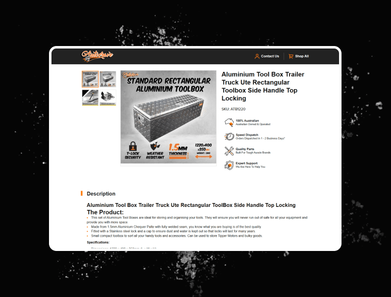 Product gallery with clear imagery and highlights designed for easy browsing