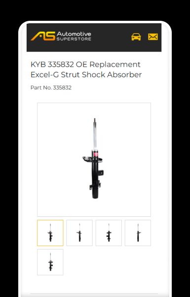 Mobile product gallery with swipe-friendly images and clear key details