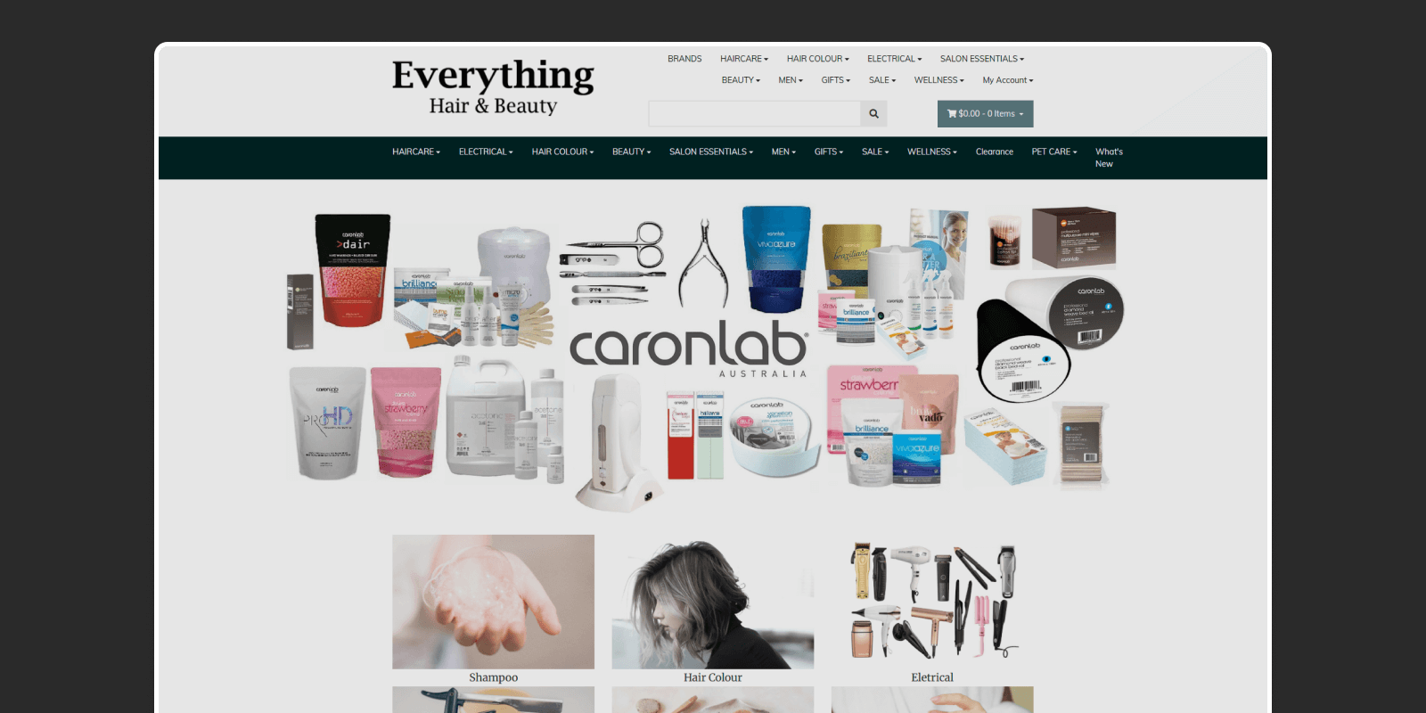 Before website redesign: outdated, clunky home page with low conversions and hidden technical issues