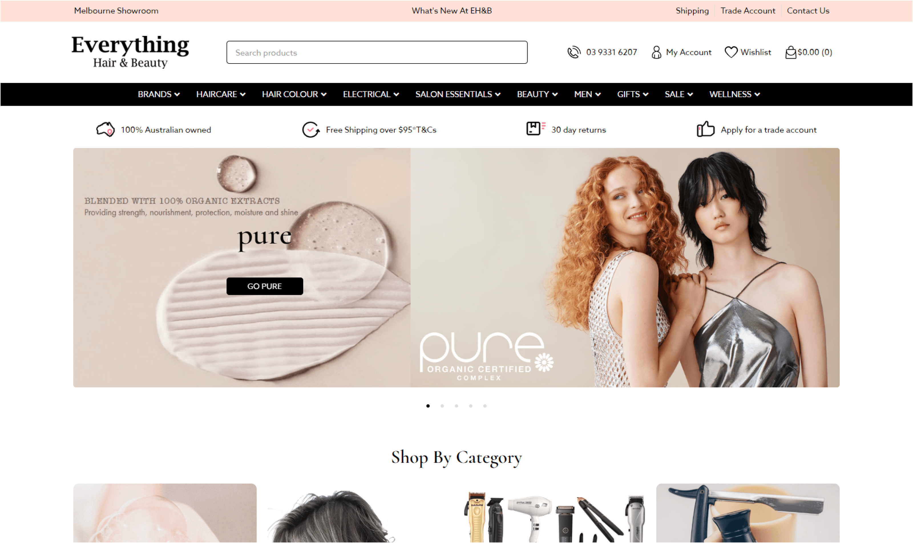 New home page with fresh design, easy-to-navigate menu, and clear unique value propositions highlighting trust and quality