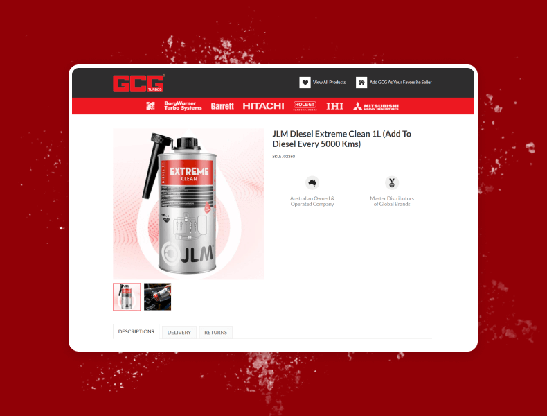 Product image gallery showing multiple turbocharger angles in an easy-to-browse layout