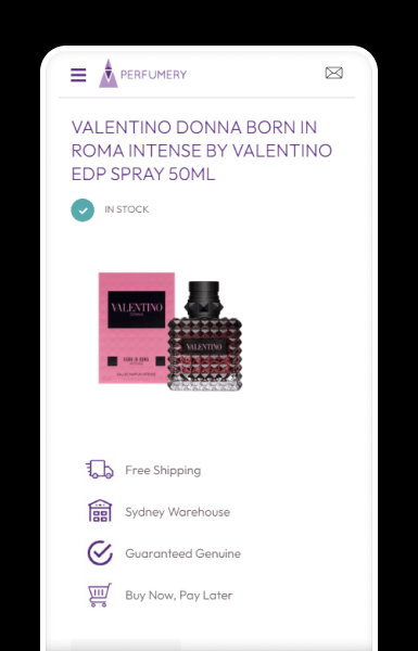 Mobile product gallery with clear imagery and key details visible at a glance