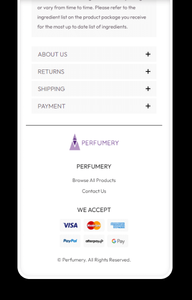 Mobile-friendly policy tabs keeping important information accessible