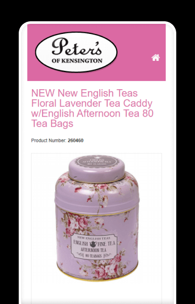 Mobile gallery view with product images and highlights optimised for touch