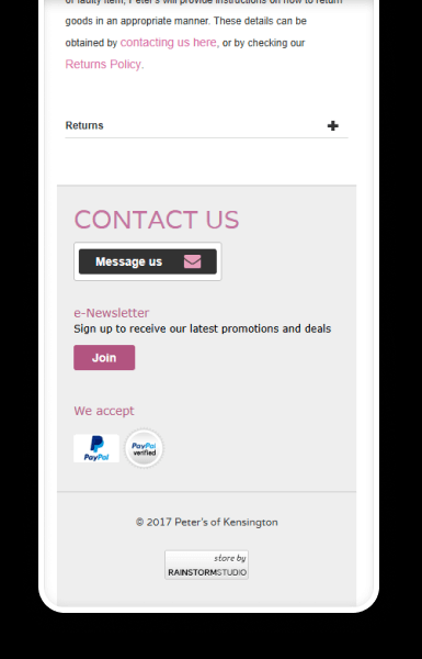 Mobile-friendly policy tabs designed for quick access and clarity