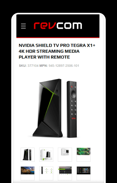 Mobile product gallery with clear images and visible key highlights