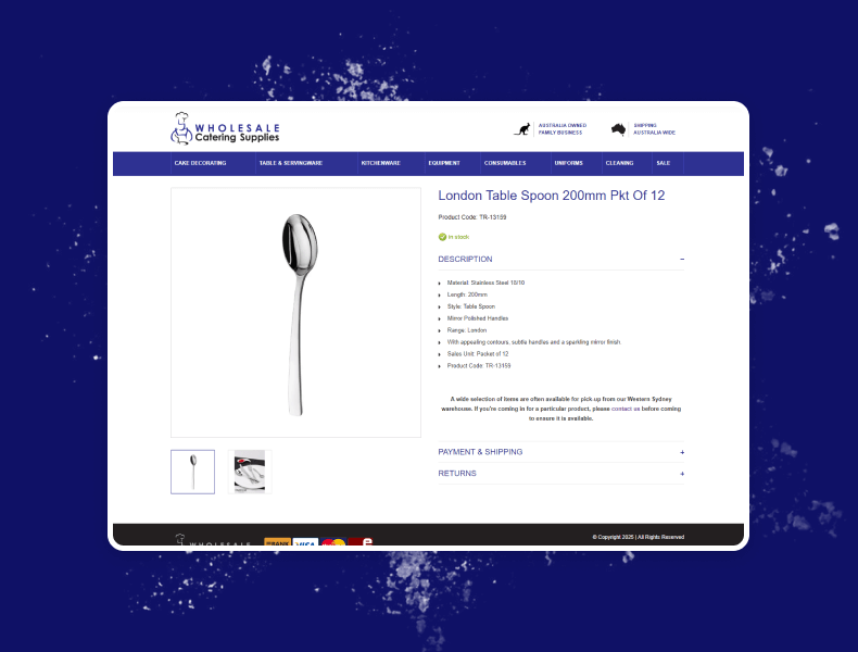 Product gallery with clear images and simple highlights for fast browsing