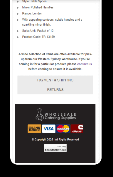 Mobile-friendly policy tabs keeping important information accessible