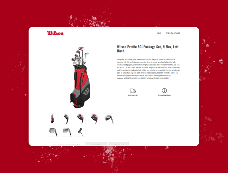 Product gallery highlighting key product angles with a clean, easy-to-browse layout